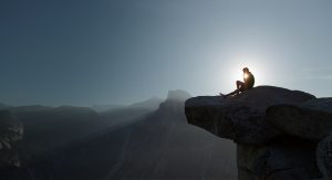 Man on mountain